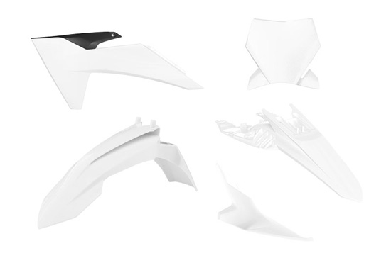 Kit plastique KTM 5pcs BLANC/NOIR