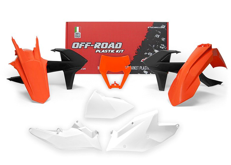 Kit plastique 6 p KTM OEM orange/noir/bla