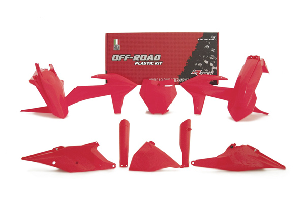 Kit plastique 7 p rouge fluo