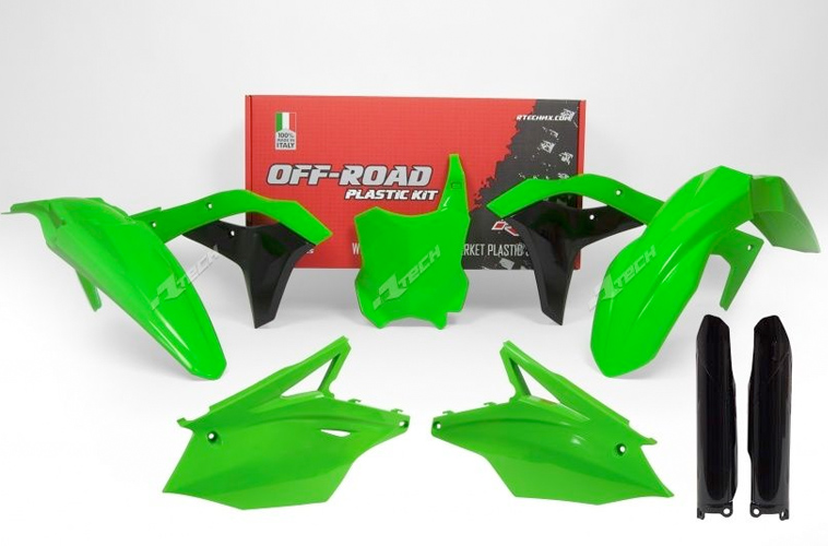 Kit plastique Kawasaki vert fluo