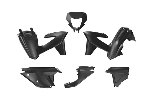 Kit plastique RTECH 7p SHERCO Noir