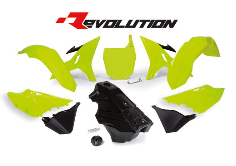 Kit plastique Yamaha YZ Revolution FLUO J/N