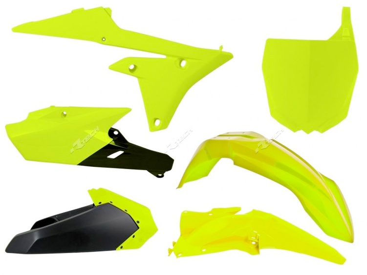 Kit plastique Yamaha jaune fluo noir