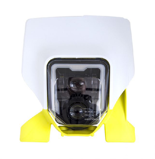 Plaque Phare + led Blanc/HSQ  jaune