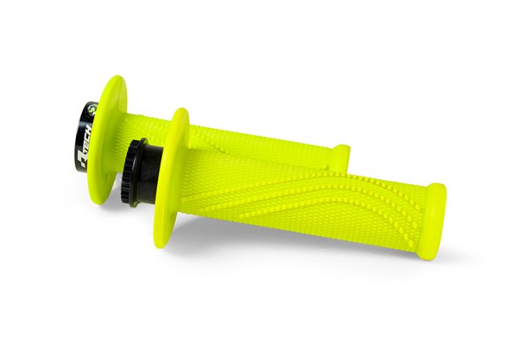 Poignées R20 Lock-on Wave Jaune Fluo