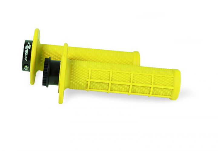 Poignées R20 Lock-on 1/2 Waffle Jaune Fluo