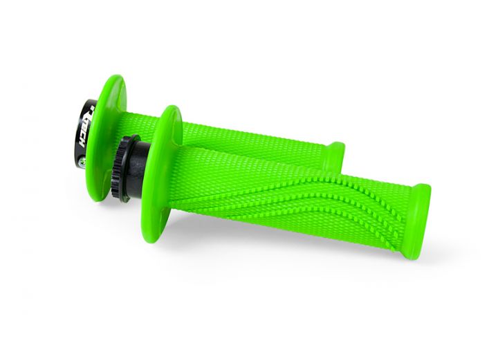 Poignées R20 Lock-on Wave Vert Fluo