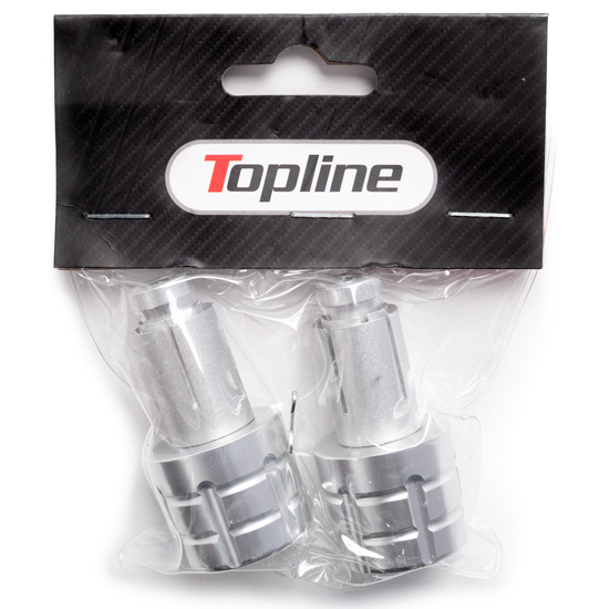 Embouts de Guidon Alu Topline 13-17MM Silver