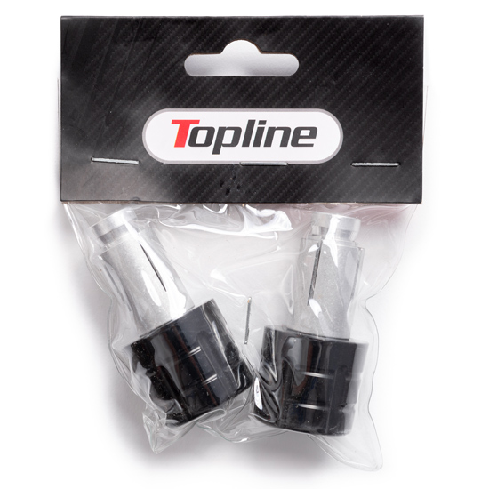 Embouts de Guidon Alu Topline 13-17MM Noir