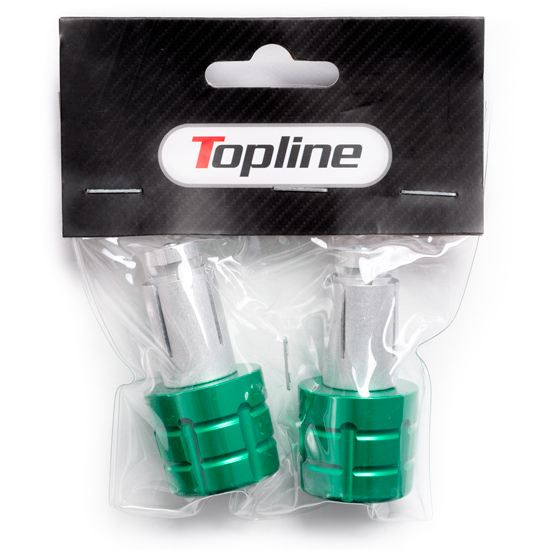 Embouts de Guidon Alu Topline 13-17MM Vert