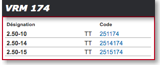 VEE RUBBER 2,50-14 VRM 174 TT (5) F 4 VRM174