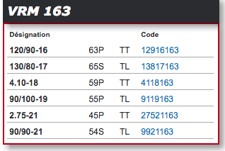 VEE RUBBER 130/80-17 VRM 163 TBL (3) 4 VRM163